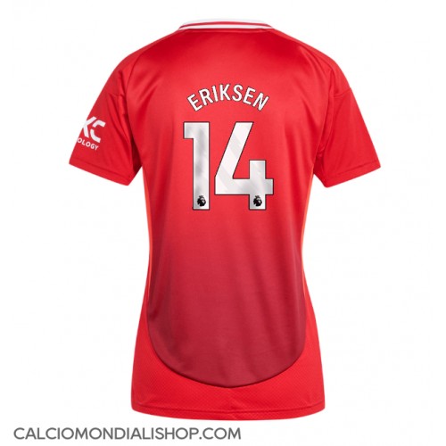 Maglie da calcio Manchester United Christian Eriksen #14 Prima Maglia Femminile 2024-25 Manica Corta